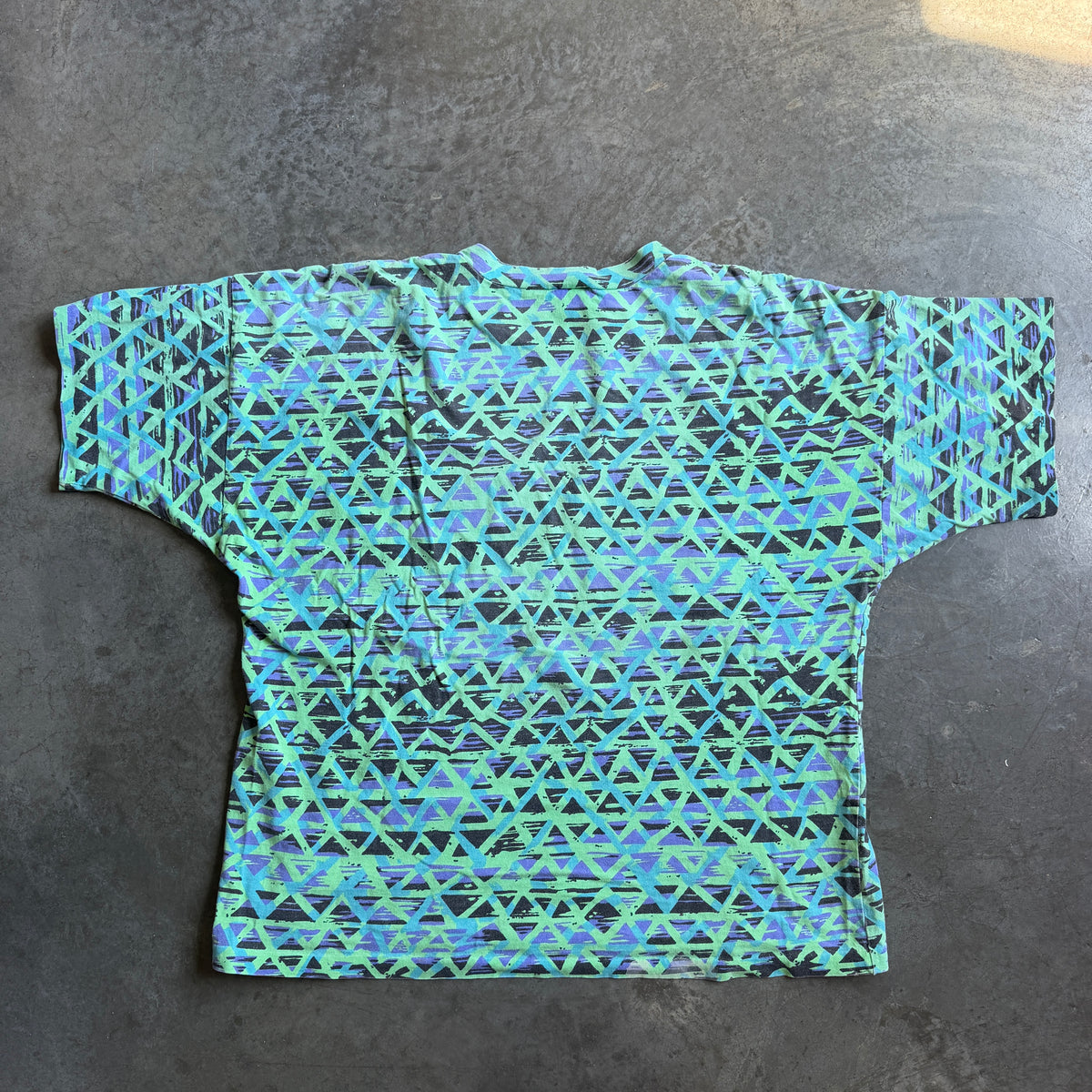 Hobie AOP Geometric Abstract Art Pattern Surf Shirt 80's - XL