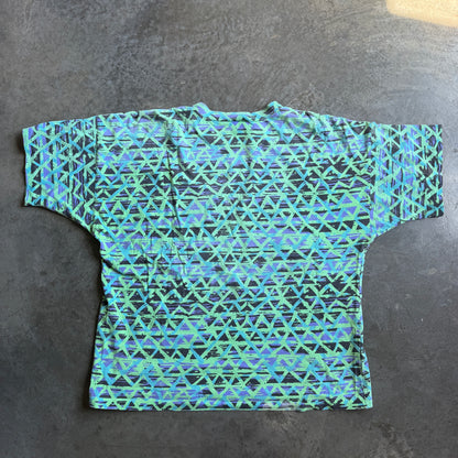 Hobie AOP Geometric Abstract Art Pattern Surf Shirt 80's - XL