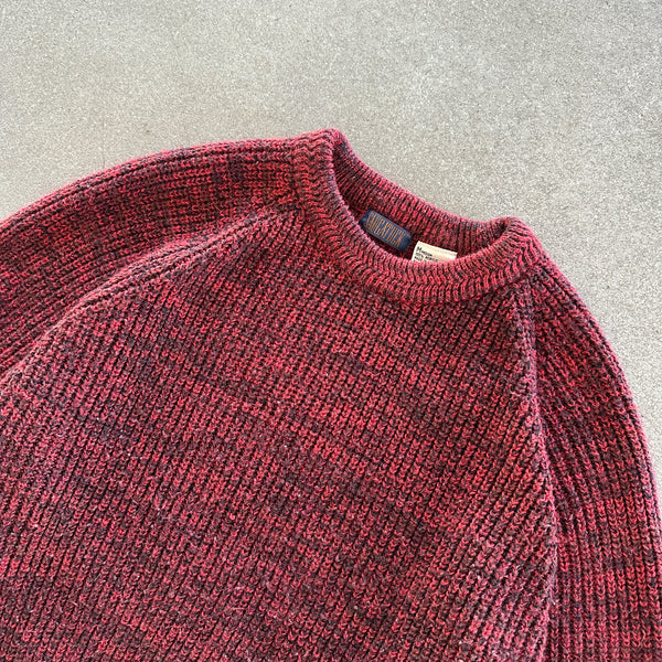 Saugatuck Tight Knit Fisherman Sweater Crewneck 90's - M hover