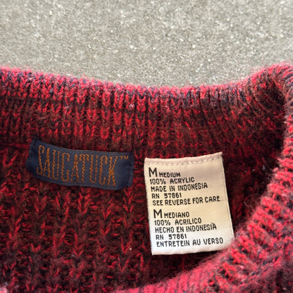Saugatuck Tight Knit Fisherman Sweater Crewneck 90's - M