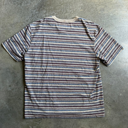 Z Cavaricci Striped AOP Graphic Surf Shirt Neutrals 90's - L