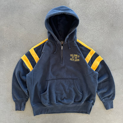 Polo Jeans Ralph Lauren 1/4 Zip Hooded Sweatshirt 90's - L