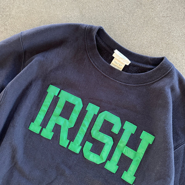 University of Notre Dame Fighting Irish Spellout Champion Reverse Weave Sweatshirt 00's - L hover