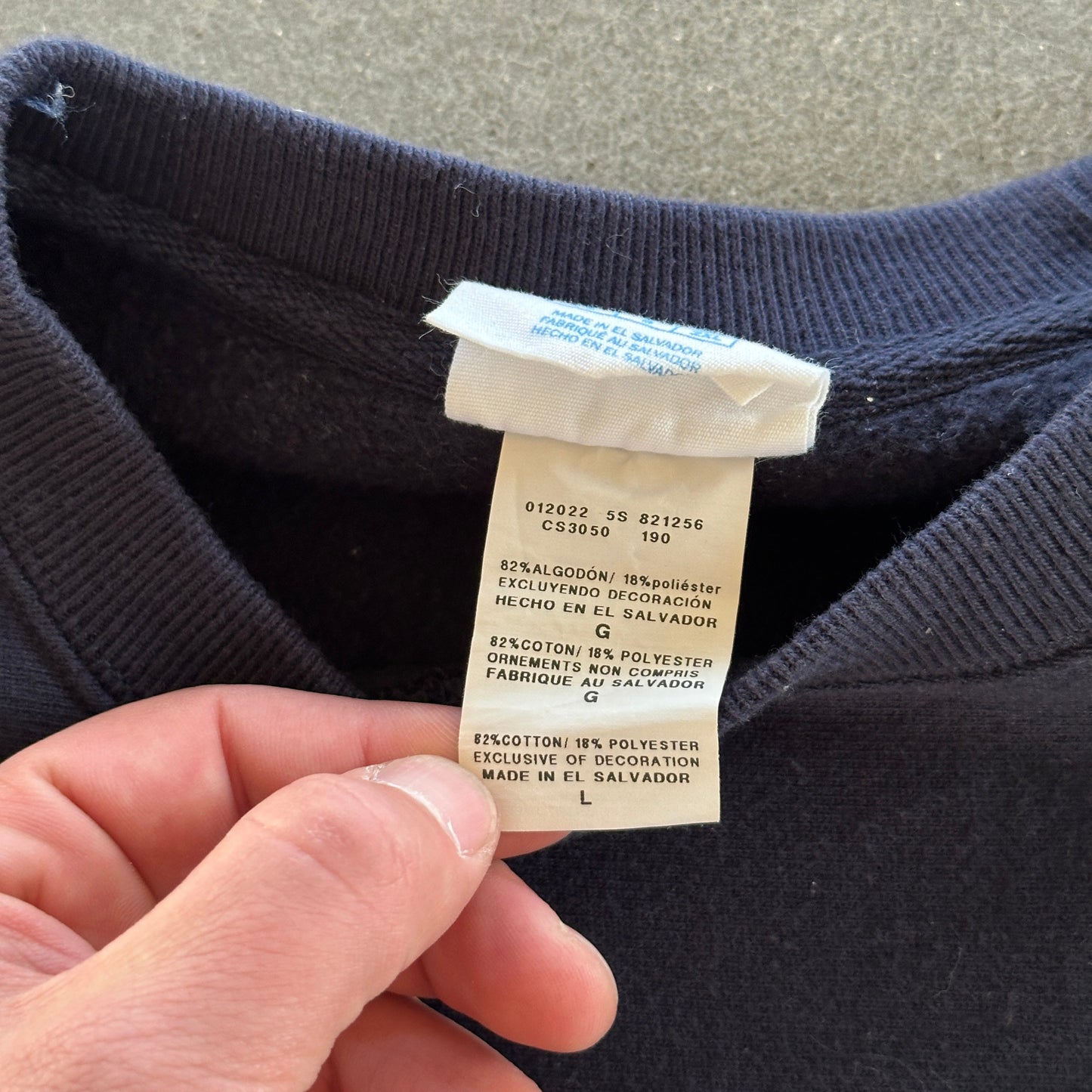 University of Notre Dame Fighting Irish Spellout Champion Reverse Weave Sweatshirt 00's - L