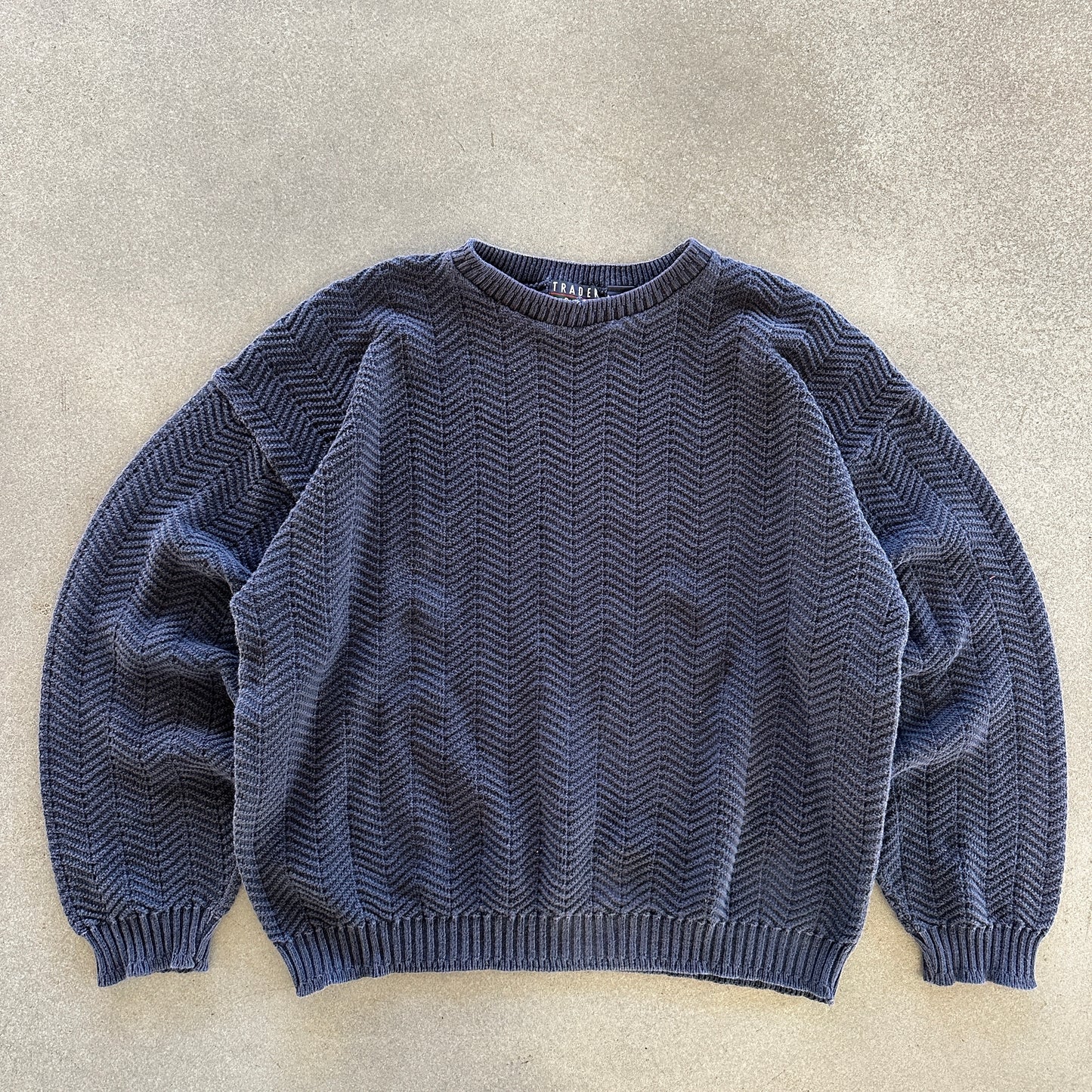 Trader Bay Hand Framed Knit Heavyweight Sweater 90's - L