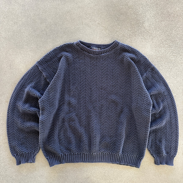 Trader Bay Hand Framed Knit Heavyweight Sweater 90's - L