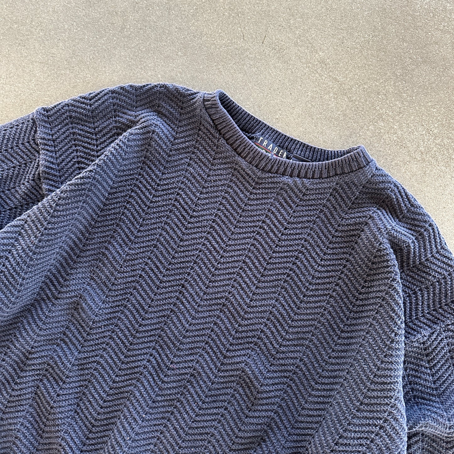 Trader Bay Hand Framed Knit Heavyweight Sweater 90's - L