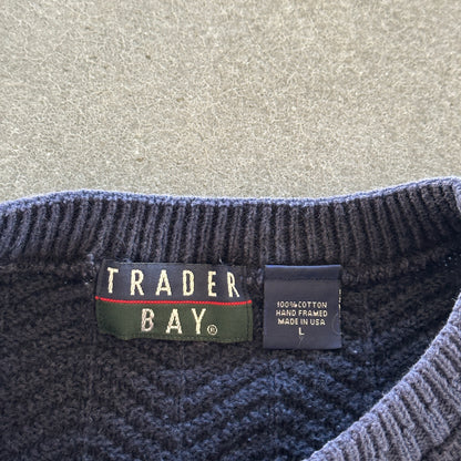 Trader Bay Hand Framed Knit Heavyweight Sweater 90's - L