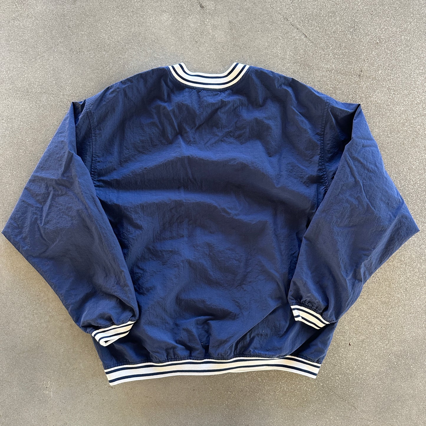 Nike Windbreaker V Neck Striped Pullover 90's - L