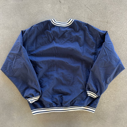 Nike Windbreaker V Neck Striped Pullover 90's - L