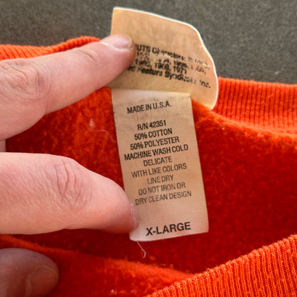 Peanuts Snoopy RARE Halloween Sweatshirt Crewneck Woodstock 70's - XL