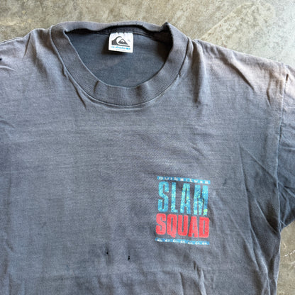 Quiksilver Slam Squad RARE Sun Faded Distressed Graphic Surf Shirt 90's - M