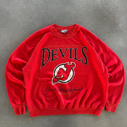 New Jersey Devils NHL Graphic Crewneck Sweatshirt Lee 90's - XL