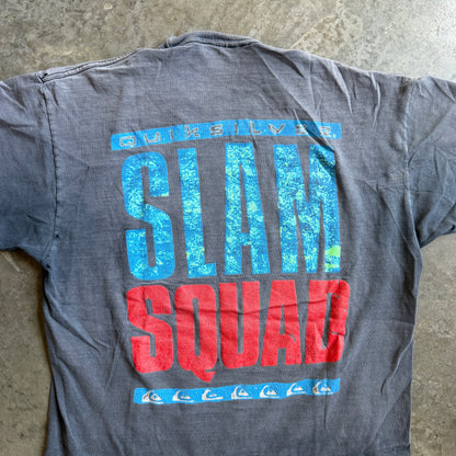 Quiksilver Slam Squad RARE Sun Faded Distressed Graphic Surf Shirt 90's - M