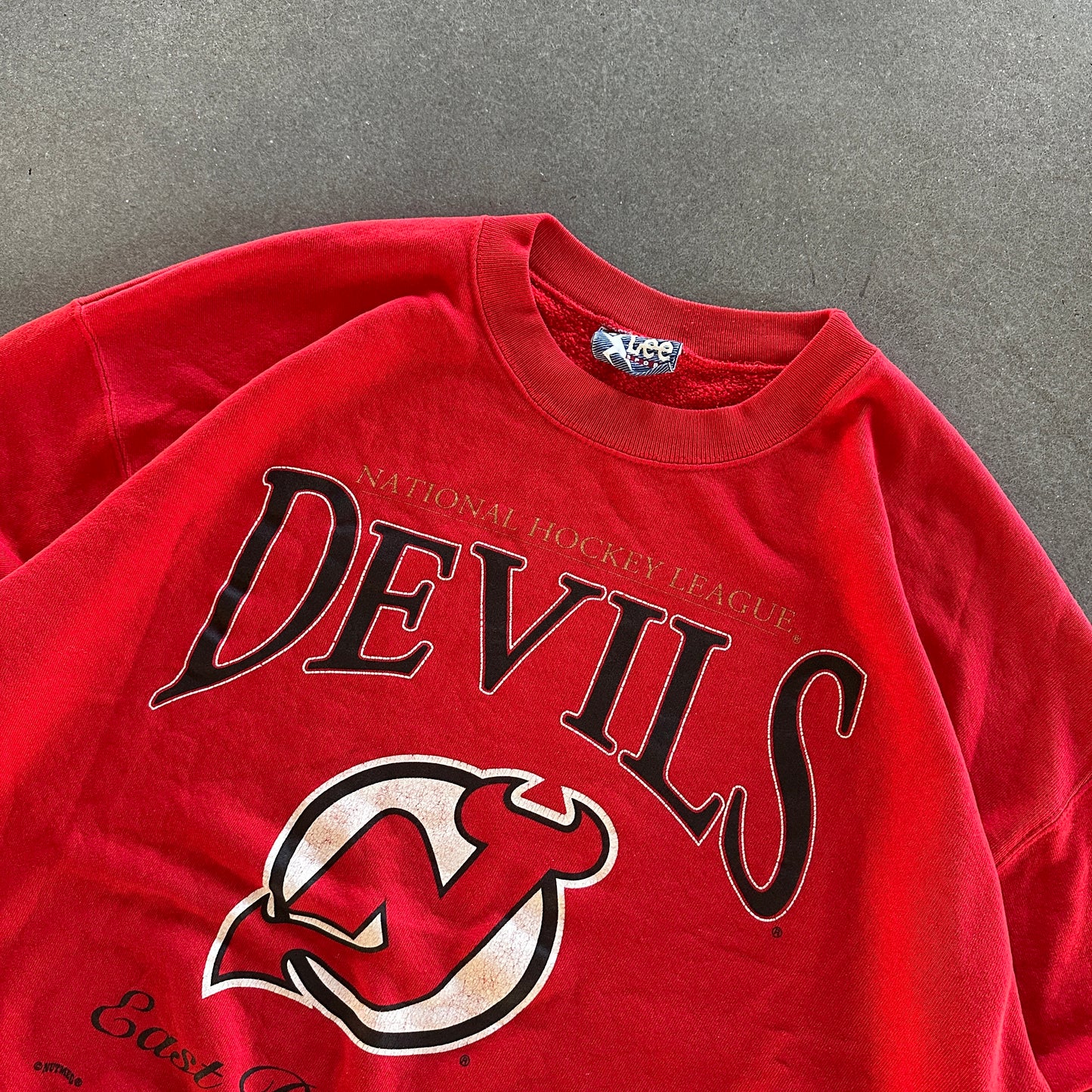 New Jersey Devils NHL Graphic Crewneck Sweatshirt Lee 90's - XL