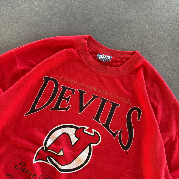 New Jersey Devils NHL Graphic Crewneck Sweatshirt Lee 90's - XL hover