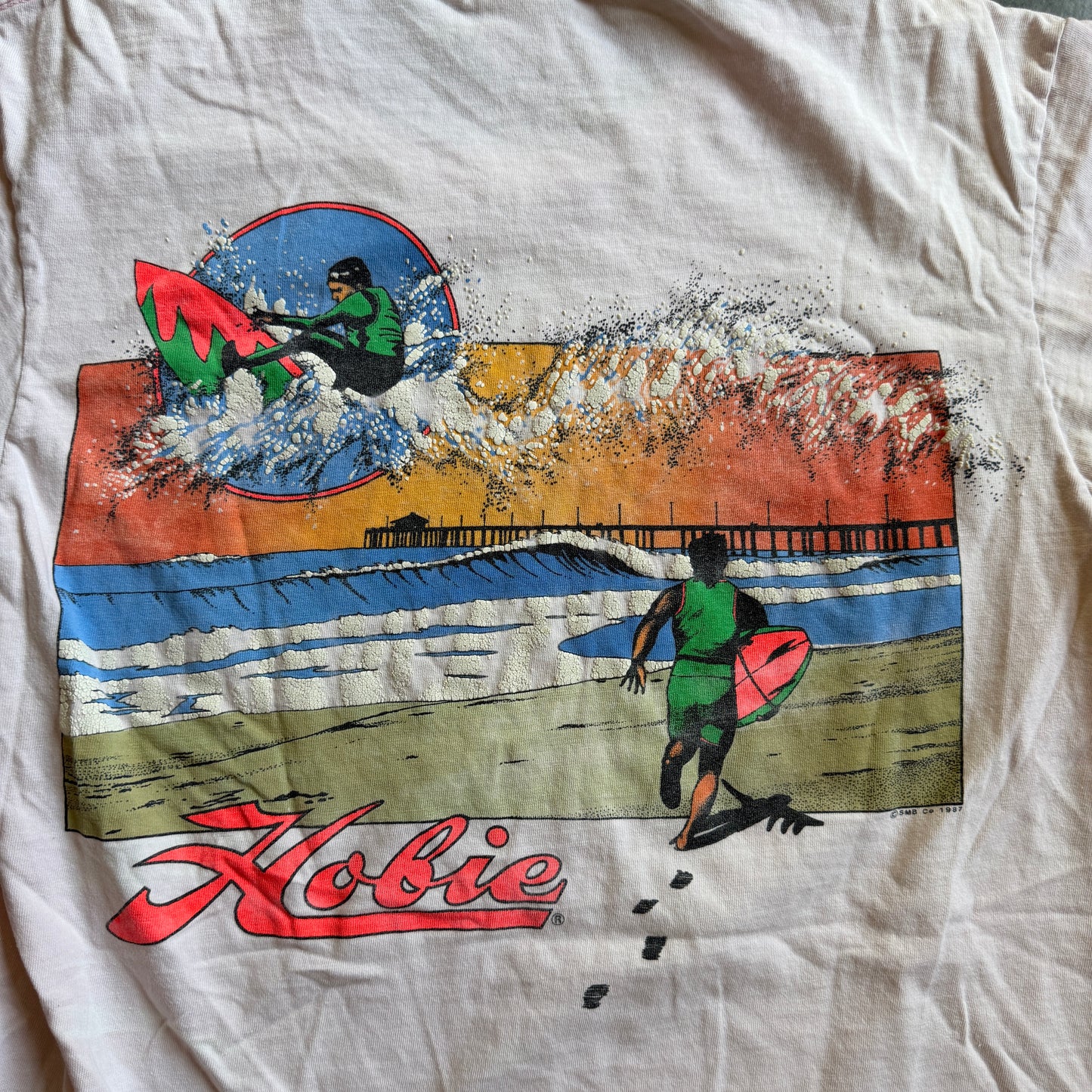Hobie Double Sided Graphic Shirt Wave 80's - S