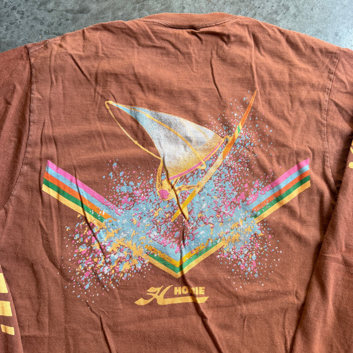 Hobie Long Sleeve Sailboat Graphic Shirt Sleeve Hit 80's - S