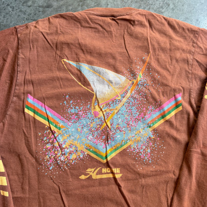 Hobie Long Sleeve Sailboat Graphic Shirt Sleeve Hit 80's - S