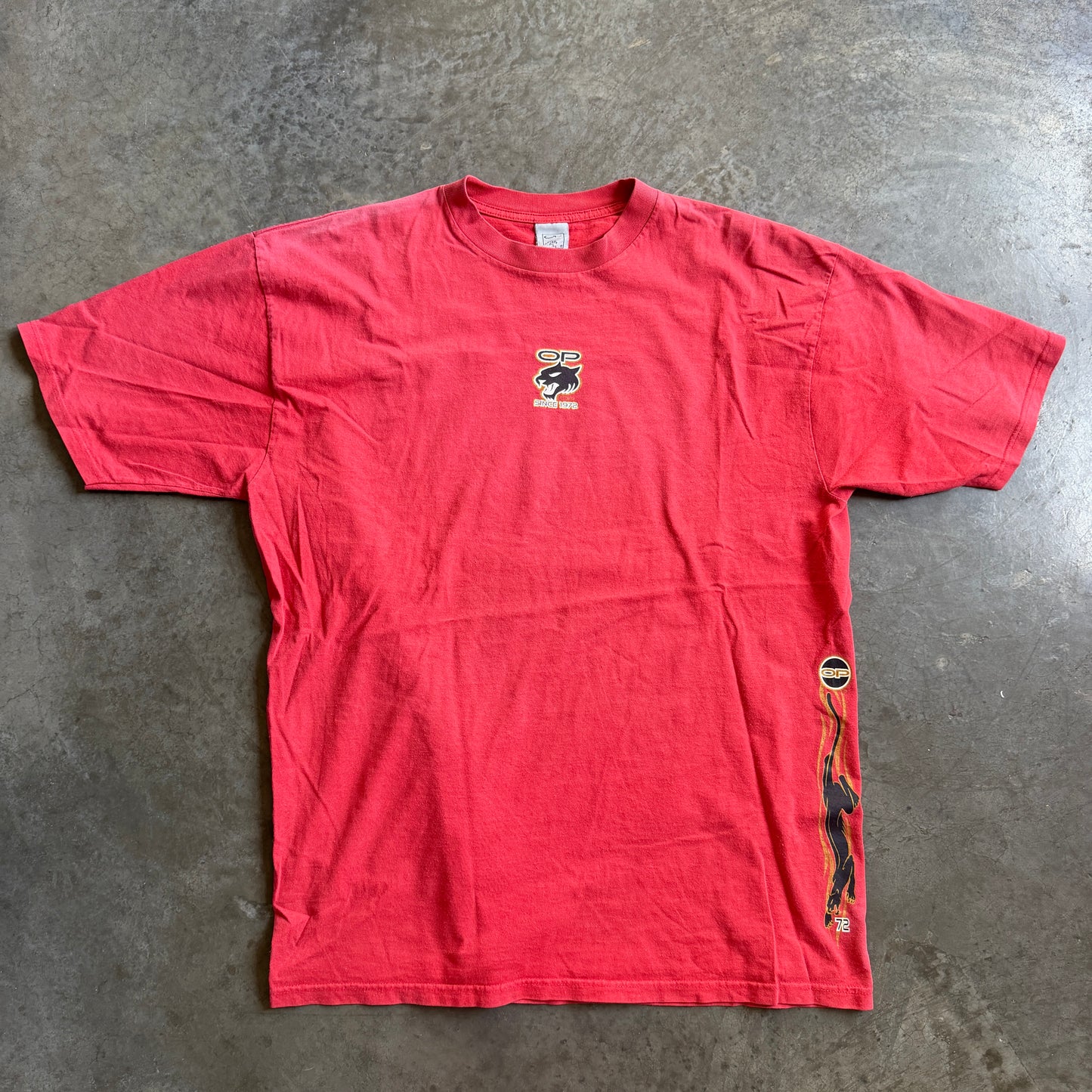 Ocean Pacific Faded Panther Tri Hit Graphic Shirt 00's - XL
