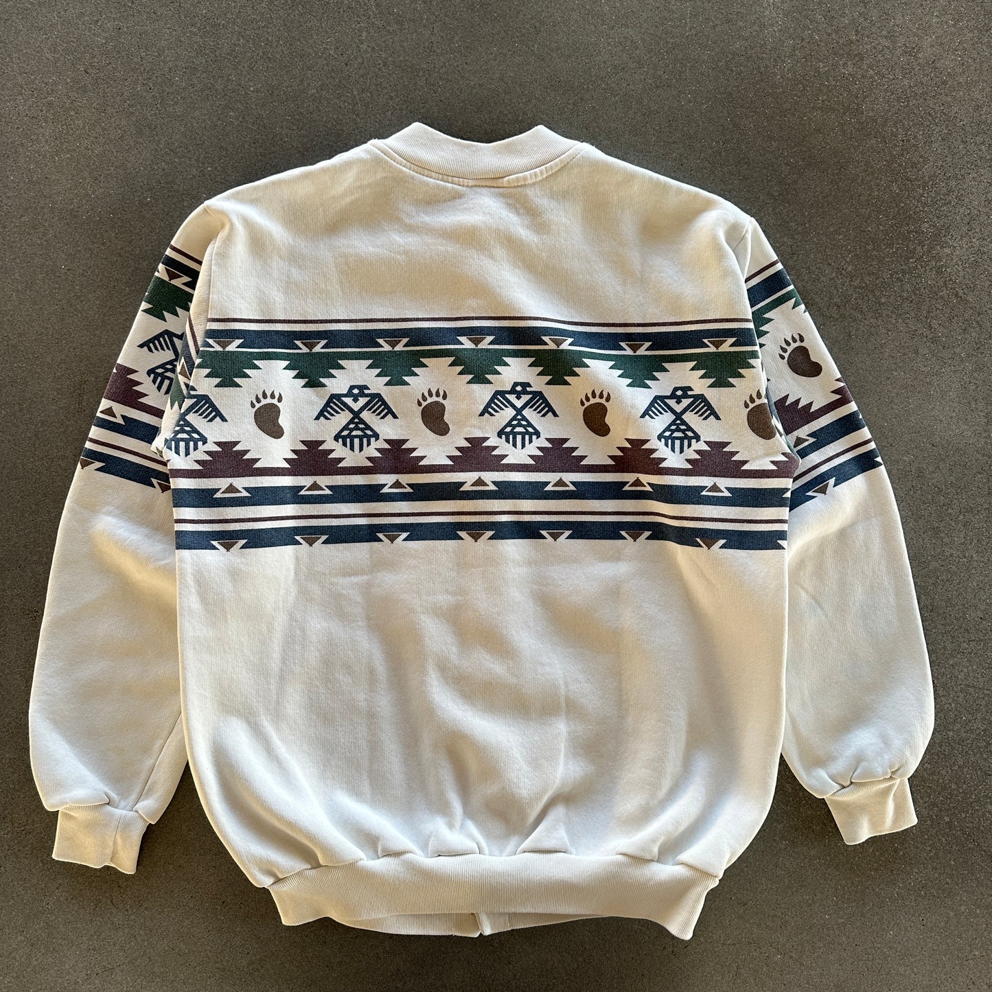 Art Unlimited Aztec Button Front Sweater Sweatshirt Lake Powell 90's - M