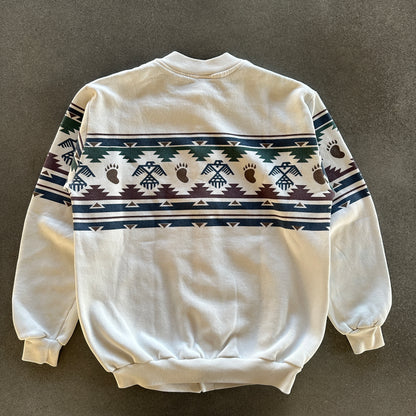 Art Unlimited Aztec Button Front Sweater Sweatshirt Lake Powell 90's - M