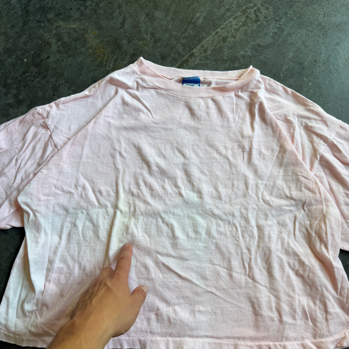 Ocean Pacific Distressed Faded Cropped Boxy Shirt 80's - Women's M