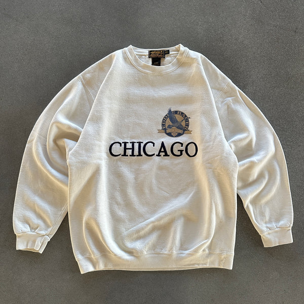 Eddie Bauer Reverse Weave Sweatshirt Crewneck Chicago Embroidered 80's - L