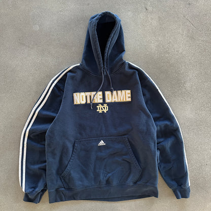 University of Notre Dame Adidas Embroidered Hoodie Sweatshirt 00's - L