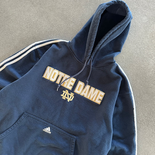 University of Notre Dame Adidas Embroidered Hoodie Sweatshirt 00's - L hover
