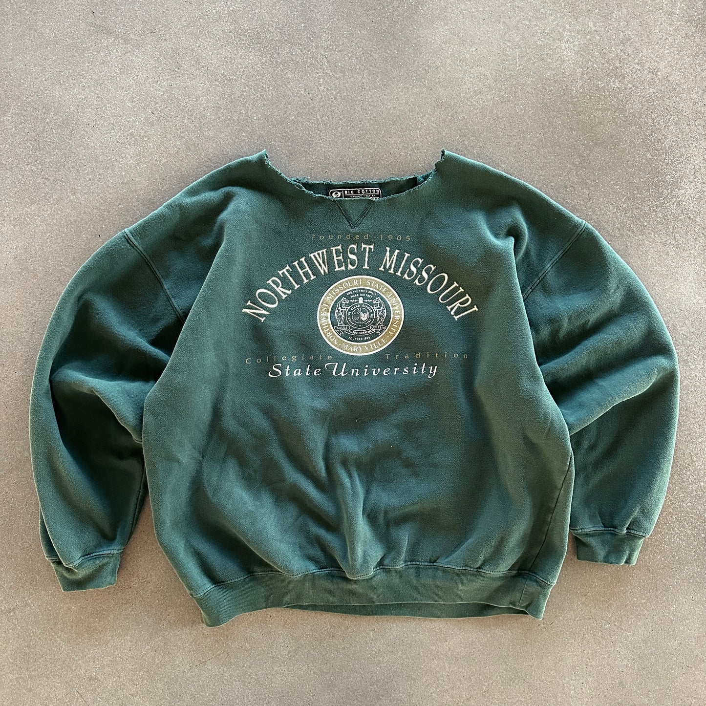 Northwest Missouri State University Chopped Collar Sweatshirt 90's - XL