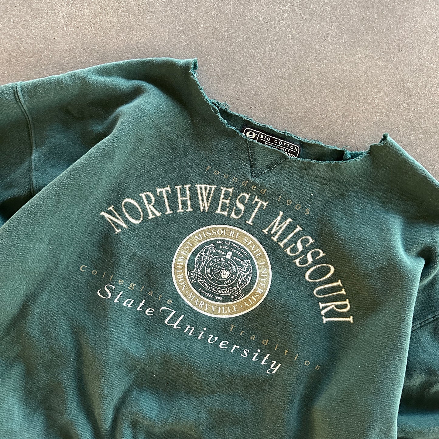 Northwest Missouri State University Chopped Collar Sweatshirt 90's - XL