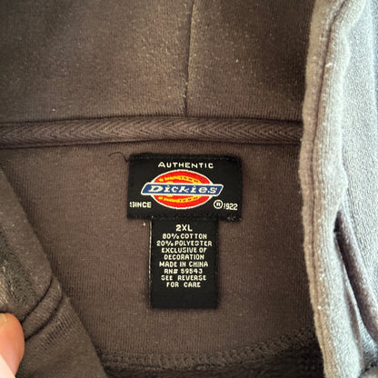 Dickies Y2K Hooded Full Zip Jacket Skater Fleece Lined 00's - 2XL
