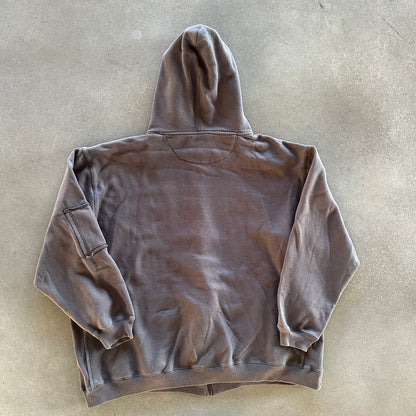 Dickies Y2K Hooded Full Zip Jacket Skater Fleece Lined 00's - 2XL