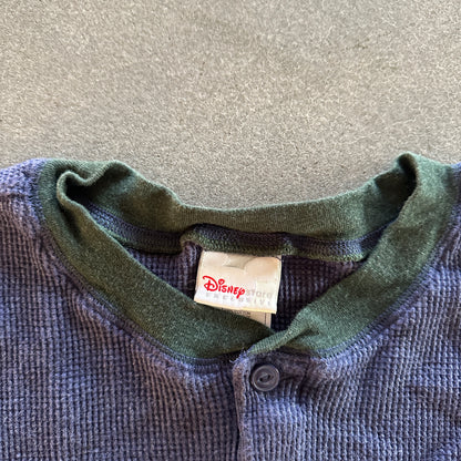 Disney Store Thermal Waffle Knit Henley Shirt Tigger Boing Zoing 90's - L