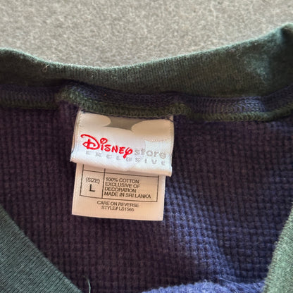Disney Store Thermal Waffle Knit Henley Shirt Tigger Boing Zoing 90's - L