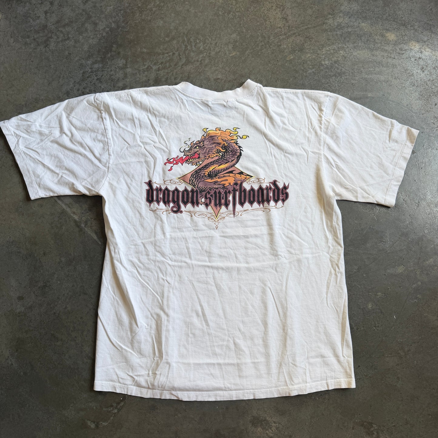 Crazy Shirts Dragon Surfboards Double Sided Graphic Shirt 90's - XL