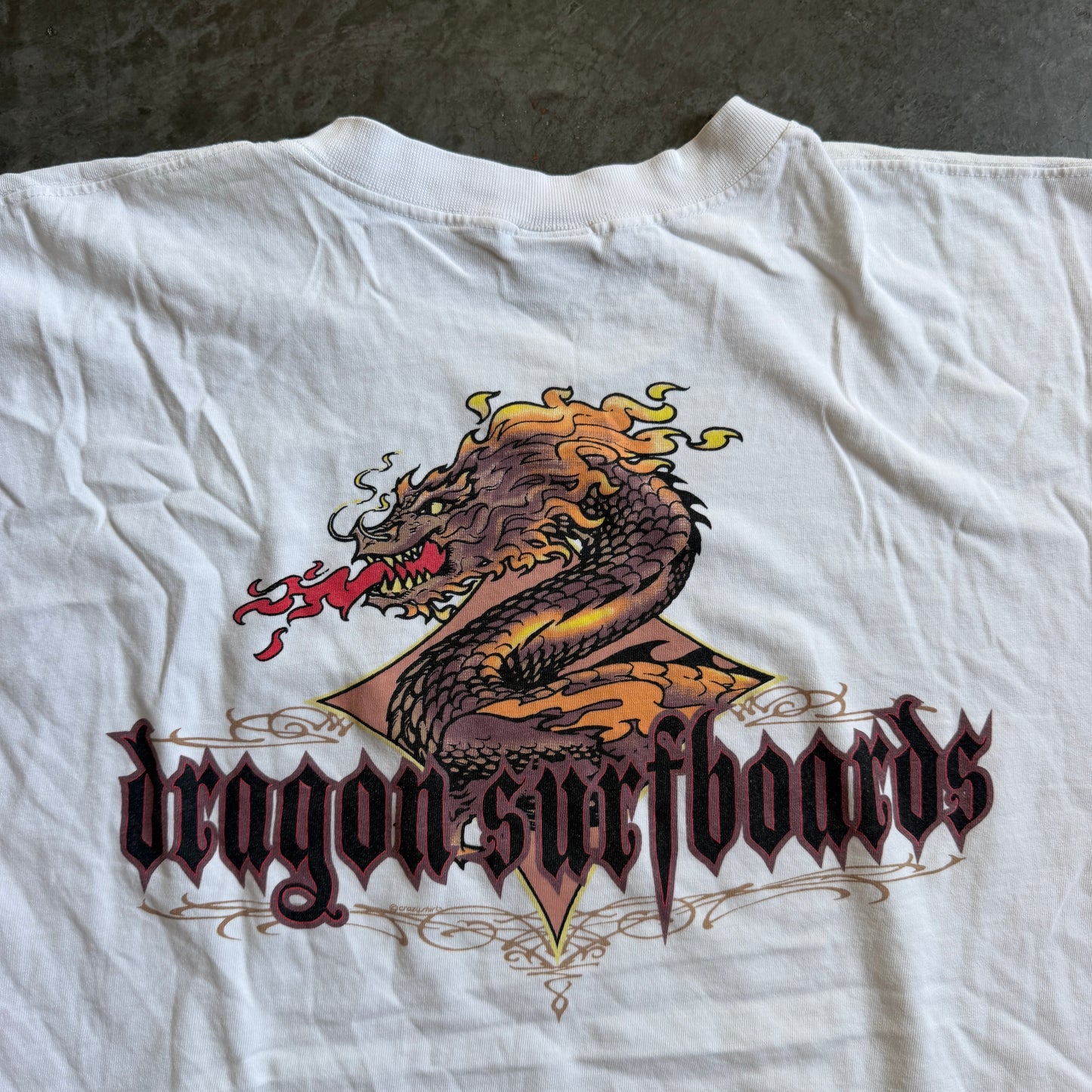 Crazy Shirts Dragon Surfboards Double Sided Graphic Shirt 90's - XL