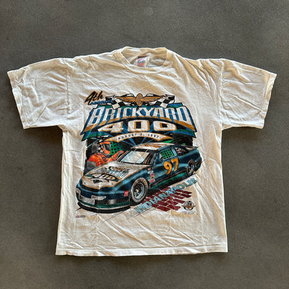 Nascar Brickyard 400 Lineup Double Sided Graphic T Shirt 90's - M