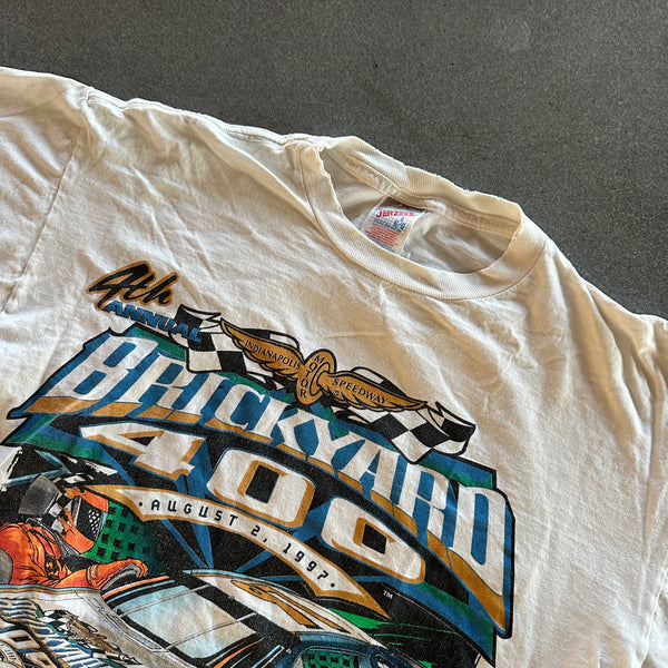 Nascar Brickyard 400 Lineup Double Sided Graphic T Shirt 90's - M hover