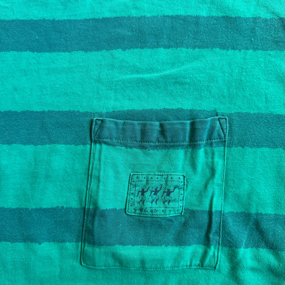 Shore Club Striped Pattern Surf Shirt 80's - M