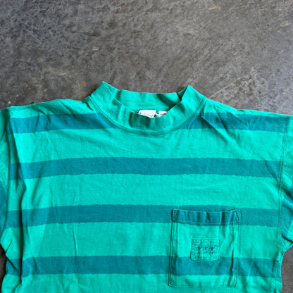 Shore Club Striped Pattern Surf Shirt 80's - M