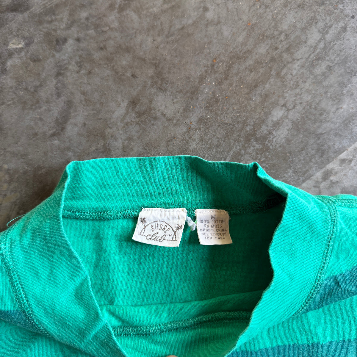 Shore Club Striped Pattern Surf Shirt 80's - M