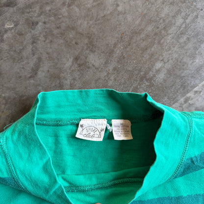 Shore Club Striped Pattern Surf Shirt 80's - M