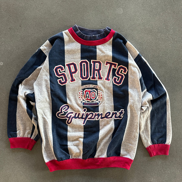 Sports Equipment Rugby Striped Shirt Double Collar 90's - S