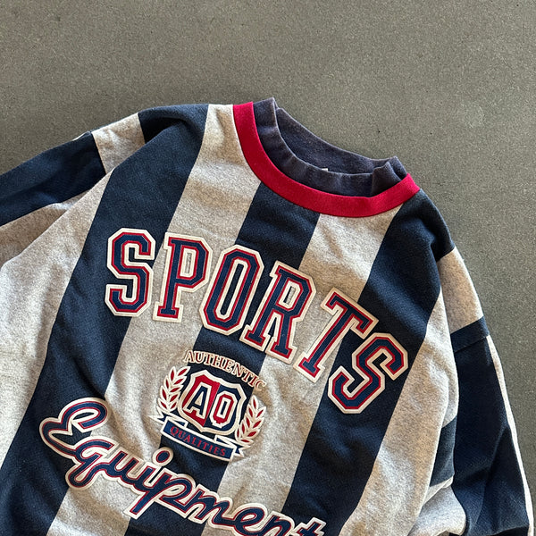 Sports Equipment Rugby Striped Shirt Double Collar 90's - S hover