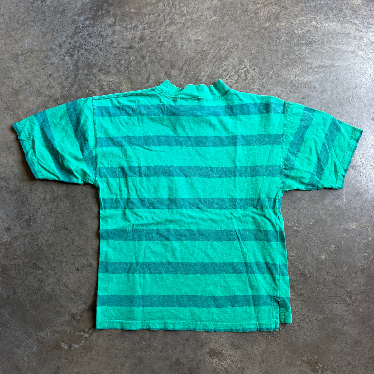 Shore Club Striped Pattern Surf Shirt 80's - M
