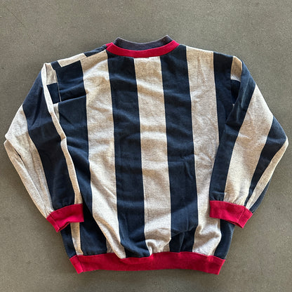 Sports Equipment Rugby Striped Shirt Double Collar 90's - S