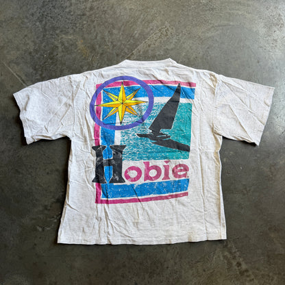 Hobie Double Sided Graphic Boat Compass Shirt 80's - L