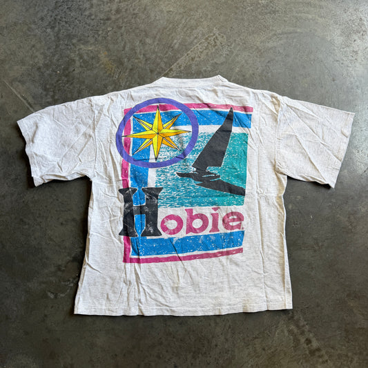 Hobie Double Sided Graphic Boat Compass Shirt 80's - L
